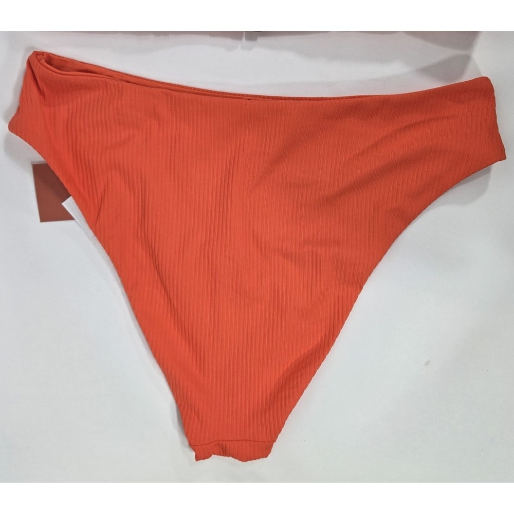 Andie Swim Womens Large 2-Piece Orange Vermillion Bikini NWT - Picture 6 of 11